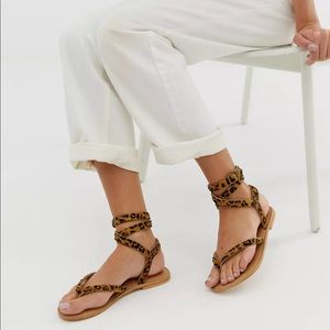 ASOS Wrap Sandal - Cheetah Print - 5